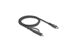 DELOCK USB2 in 1Kabel USB Type-C zu Type-C/Lightning 1m MFI