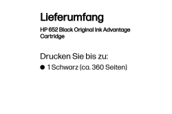 HP 652 Schwarz Tintenpatrone