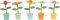 Display Drückfiguren Blumen