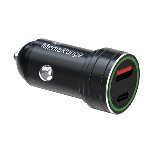 KfZ-Ladegerät - USB-A/USB-C schwarz