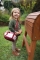 Pferdepflegeset mit Tasche rot