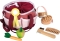 Pferdepflegeset mit Tasche rot