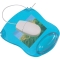 Mousepad mit Handgelenkauflage - blau-transparent