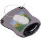 Mousepad mit Handgelenkauflage - grau-transparent
