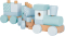 Holzzug blau