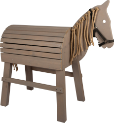 Holzpferd grau