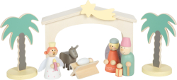 Spielset Holzkrippe Weihnachtsgeschichte