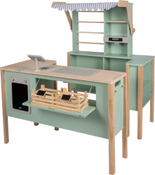 Kaufladen und Kinderküche Salbeigrün „fresh“