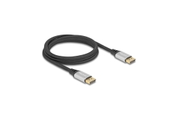 DELOCK DisplayPort Kabel 16K 60Hz 2m silber Metall