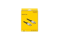 DELOCK DisplayPort Kabel 16K 60Hz 2m silber Metall