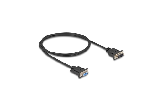DELOCK Kabel Seriell D-Sub9 1m St/Bu mit schmalem St-Gehäuse