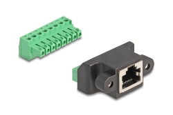 DELOCK RJ45 Buchse zu Terminalblock Adapter zum Einbau 8Pin