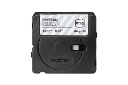 Schriftband Brother 12mmx4m weiß/transparent BTAG-135