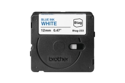 Schriftband Brother 12mmx4m blau/weiß BTAG-233
