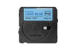 Schriftband Brother 12mmx4m blau/hellblau BTAG-L33
