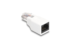 DELOCK RJ50 Adapter Stecker zu Buchse weiß