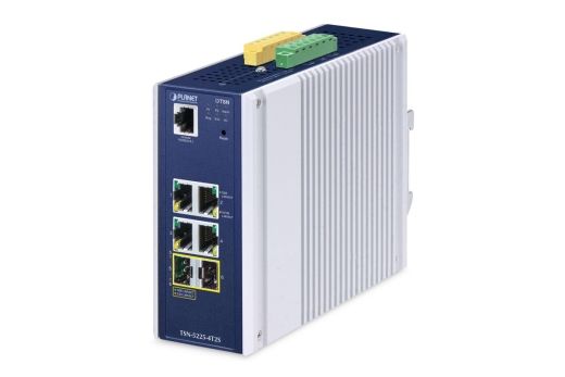 PLANET Industrial L2+ 4-Port Managed TSN Switch TSN-5225-4T2
