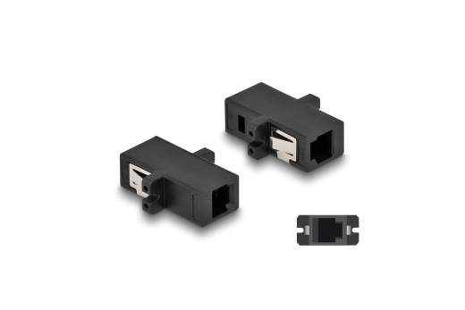 DELOCK LWL Kupplung MTRJ Buchse zu MTRJ Buchse schwarz