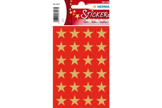 HERMA DECOR STERNE 5-ZACKIG, GOLD Ø15 mm