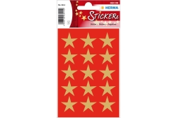 HERMA DECOR STERNE 5-ZACKIG, GOLD Ø22 mm