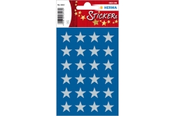 HERMA DECOR STERNE 5-ZACKIG, SILBER Ø15 mm