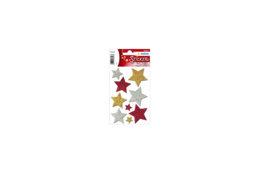 HERMA MAGIC WEIHN. BUNTE STERNE, GLITTERY