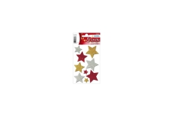 HERMA MAGIC WEIHN. BUNTE STERNE, GLITTERY