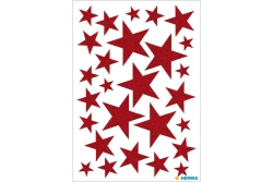 HERMA MAGIC WEIHN. STERNE ROT, GLITTERY