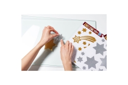 HERMA FENSTERBILD A4 WEIHNACHTEN STERNE SILBER