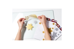 HERMA FENSTERBILD A4 WEIHNACHTEN STERNE SILBER