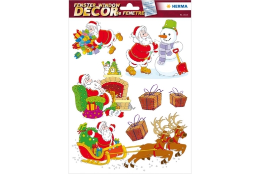 HERMA FENSTERBILD A4 FRÖHLICHER WEIHNACHTSMANN