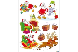 HERMA FENSTERBILD A4 FRÖHLICHER WEIHNACHTSMANN