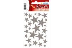 HERMA MAGIC WEIHN. STERNE SILBER, GLITTERY
