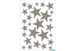 HERMA MAGIC WEIHN. STERNE SILBER, GLITTERY