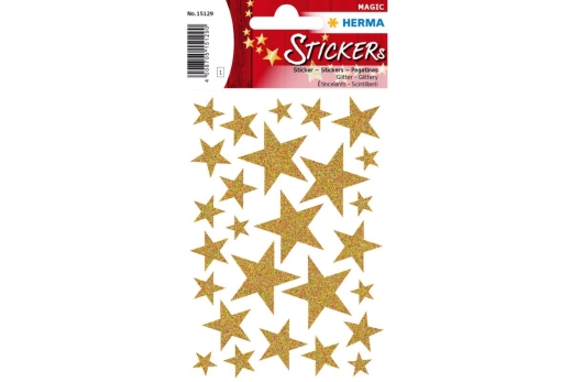 HERMA MAGIC WEIHN. STERNE GOLD, GLITTERY