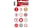HERMA DECOR ADVENTSKALENDERZ.1-24, ROT Ø 2 cm