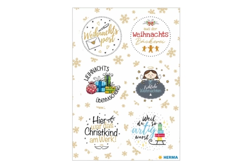 HERMA DECOR WEIHNACHTSPOST, BEGLIMMERT