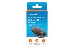 MANHATTAN MW3050 Kabellose USB-Maus 3 Tasten Mausrad schwarz