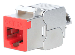 INTELLINET Cat6a 10G STP Keystone-Modul rot