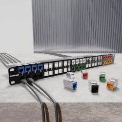 INTELLINET Cat6a 10G STP Keystone-Modul rot
