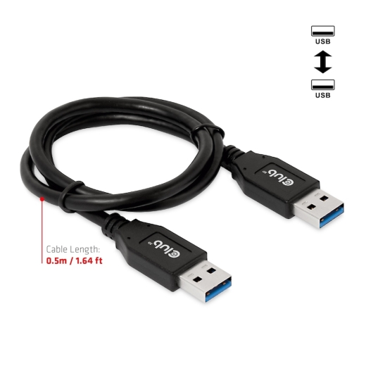Club3D Kabel USB Typ-A Gen2 0,5m 10 Gbps St/St retail