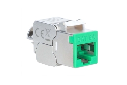 INTELLINET Cat6a 10G STP Keystone-Modul grün
