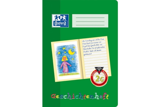 Oxford Geschichtenheft A4 16 Blatt Lineatur 2G 10Stk