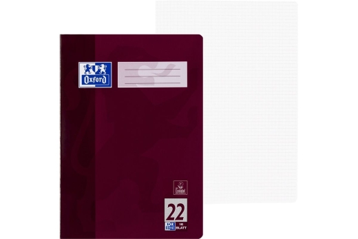Oxford Schulheft A4 16 Blatt Lineatur 22 (kariert) 15Stk