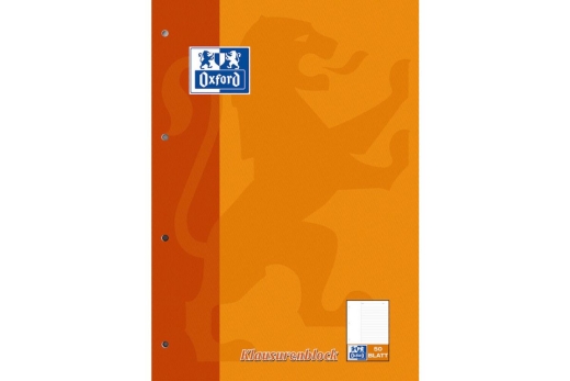 Oxford Klausurenblock Schule 5er Pack A4 liniert