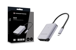 CONCEPTRONIC Kartenleser USB-C3.2->SD/TF4.0/CFast2.0 schwarz
