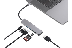CONCEPTRONIC 6-1 Dock USB-C->HDMI/2xUSB-A/SD/TF/+ 15cm gr