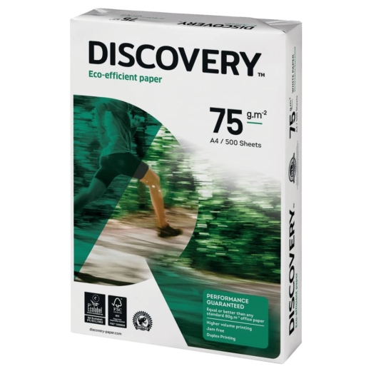 Kopierpapier Discovery - A4, holzfrei, 75 g/qm, weiß, 500 Blatt