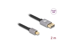 DELOCK Mini DisplayPort zu DisplayPort 8K 60 Hz 2 m grau