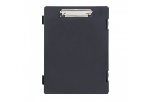 MAUL A4 Klemmbrett PP, Aufbewahrungsfach, lange Seite offen